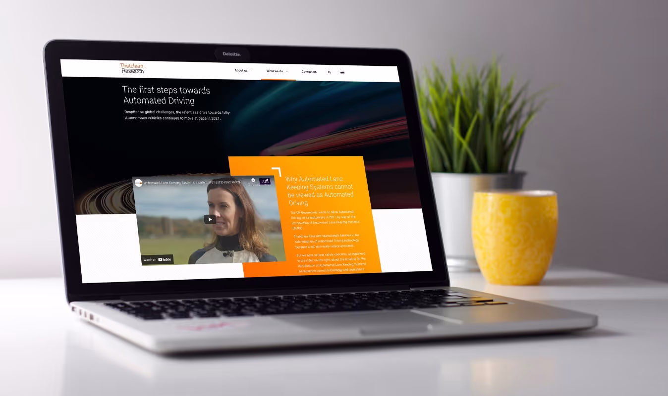 Comms and marketing services for Thatcham Research website