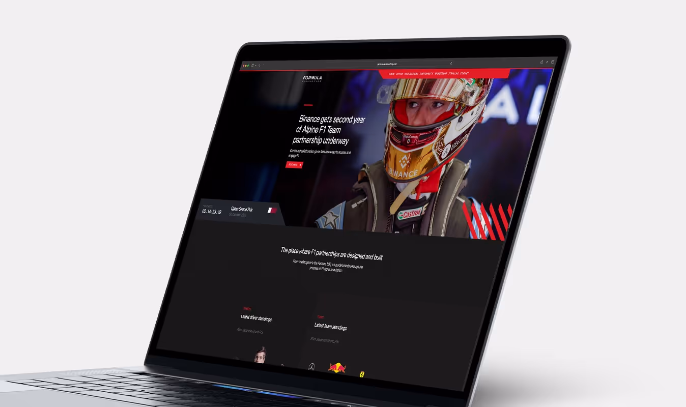 GroupWhistle Case Study – Formula Consulting Website Mockup