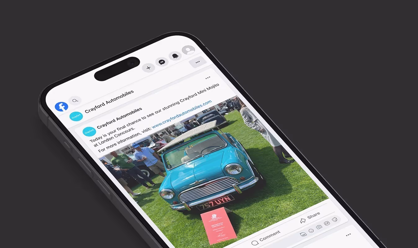 Social media campaign featuring imagery of the Crayford Mini Mojito