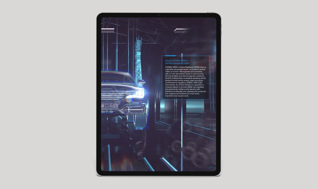 Automotive white paper shown on a tablet