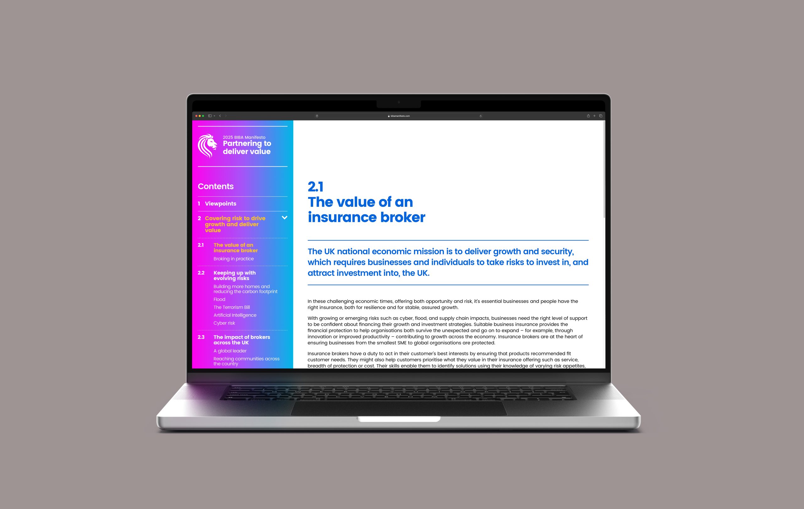 The BIBA manifesto as a digital-first output