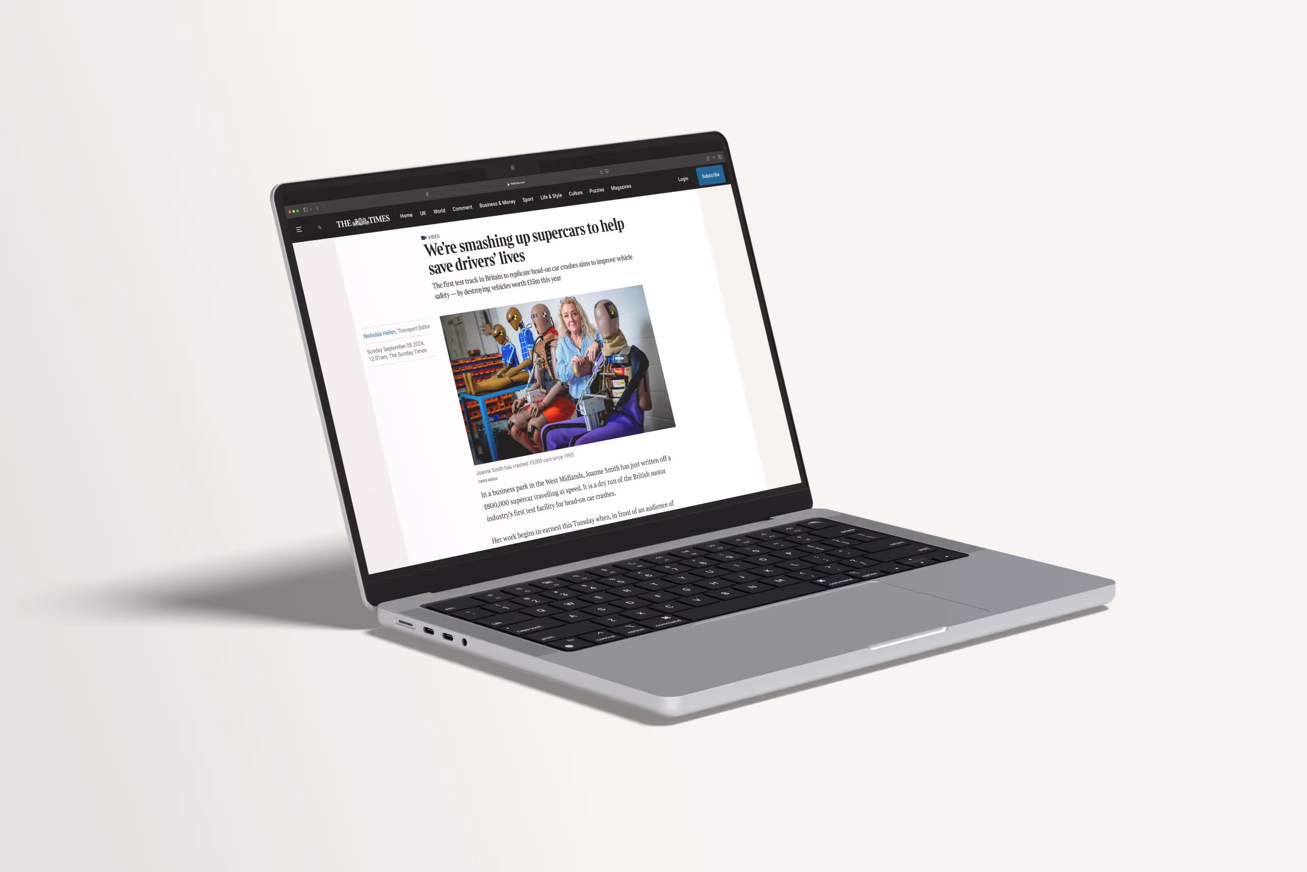 Passive Safety Campaign on news sites